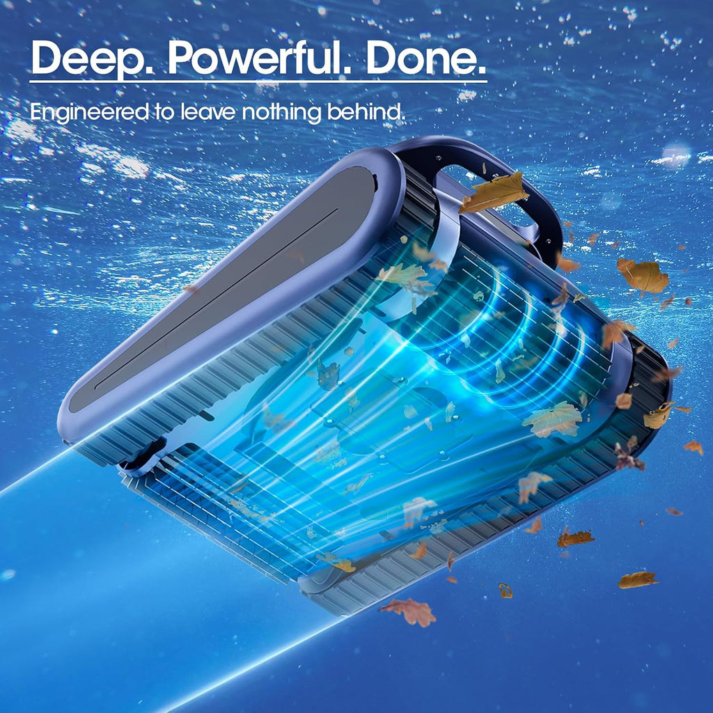 Cordless Robotic Pool Cleaner, Pool Vacuum 180W Brushless Motor, 45000Pa Suction, Wall & Waterline Climbing, Auto Path Mapping, for Pools up to 2150 Sq.Ft.