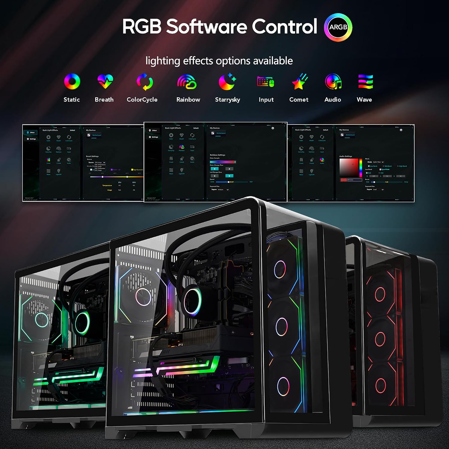 Astral Plus Prebuilt Gaming Tower PC - AMD Ryzen 7 9700X 8-Core 3.8 GHz -RTX 5070 12G GDDR7-16GB DDR5 RAM 6000 MHz-1TB PCIe SSD -850W PSU- WIFI & BT-360mm ARGB AIO-Windows 11 Desktop Computer-Black
