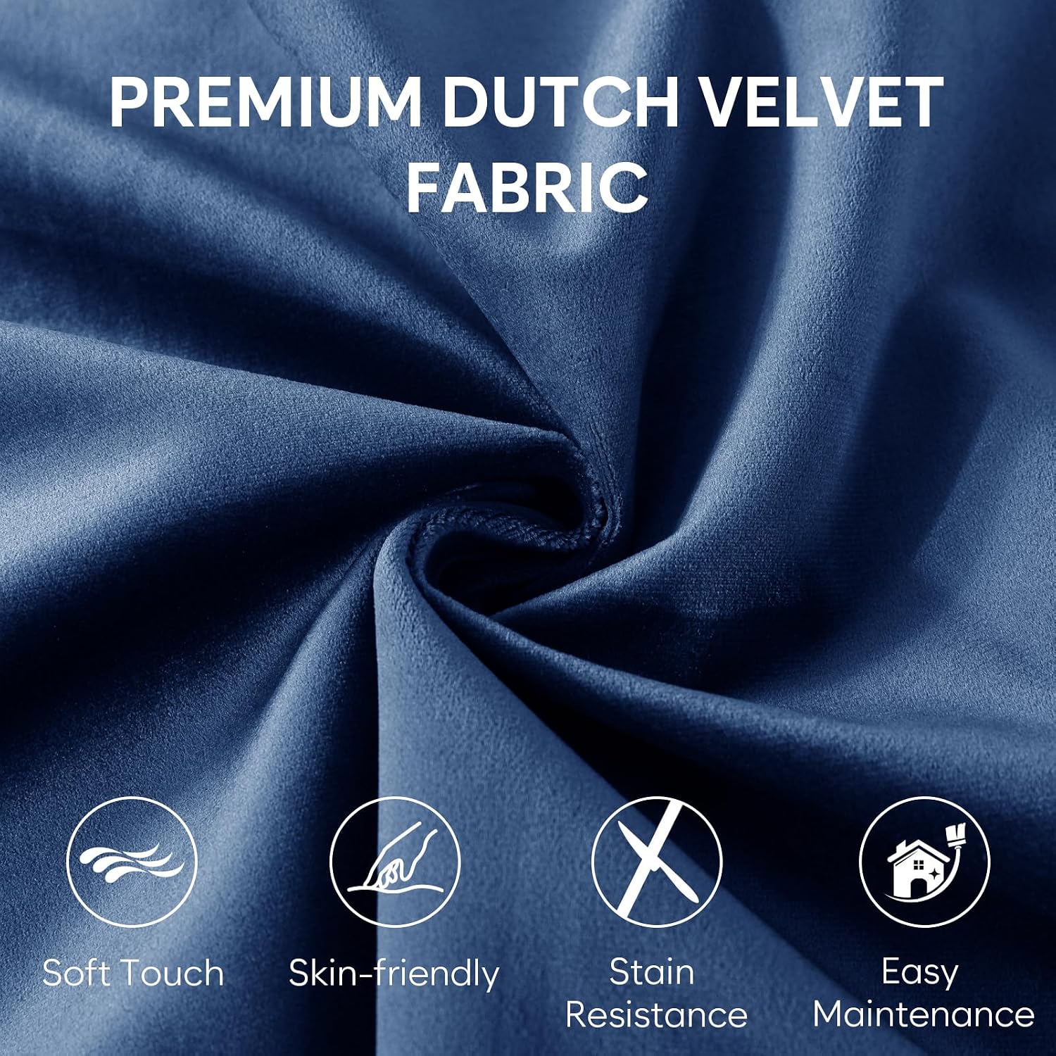 SHOUREN 5 Ft Bean Bag Chair,Memory Foam Bean Bag Chairs for Adults,Bean Bag Sofa for Living Room,Beanbag with Filler Included,Soft Velvet Fabric,Pull-Handle - 5 Foot,Navy