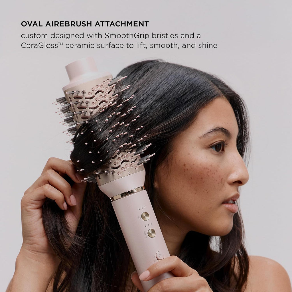 Aire 360 Ceramic Dual Voltage Air Styler Blowout Kit with Curling Attachments, Oval Brush & Drying Concentrator | Fast, Healthy Blowouts and Long-Lasting Curls | for All Hair Types
