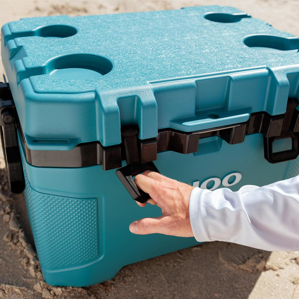Igloo Trailmate 52Qt Wheeled Cooler, Insulated Hard Shell Ice Chest, Modern Blue