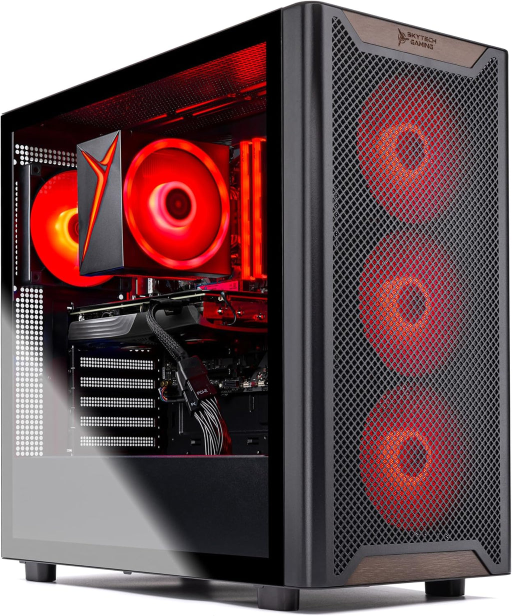 Skytech Gaming Chronos 3 Desktop PC, Intel i5 14400F 2.5 GHz (4.7GHz Turbo), NVIDIA RTX 5060 Ti 16GB, 1TB Gen4 NVMe SSD, 16GB DDR5 RAM 5200, 650W Gold PSU, Wi-Fi, Win 11