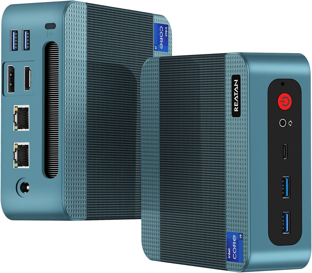 Reatan Mini PC Gaming with Intel Core i9 12900H(14C/20T 5.0 GHz), 32GB DDR5 Dual Channel 1TB Pcie4.0 SSD, Mini Triple Display Desktop Computer with Thunderbolt 4, Support 8K WiFi6 BT5.2