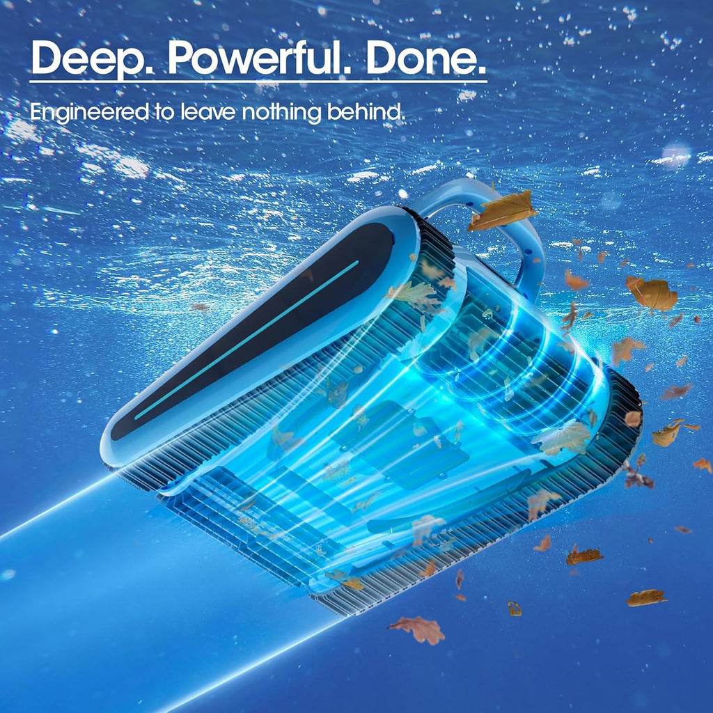 Cordless Robotic Pool Cleaner, Pool Vacuum 180W Brushless Motor, 45000Pa Suction, Wall & Waterline Climbing, Auto Path Mapping, for Pools up to 2150 Sq.Ft.