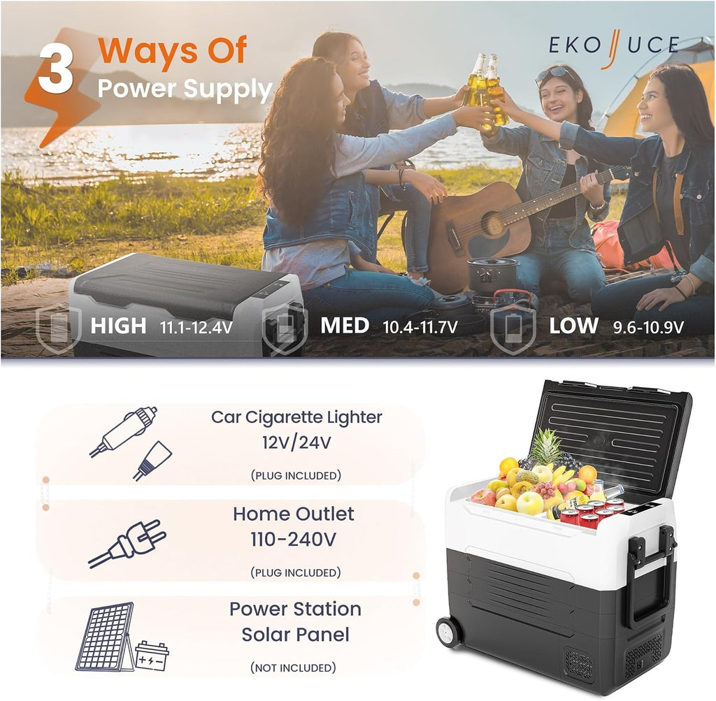 12V 35/45/55L Portable Car Refrigerator Compressor Mini Fridge Freezer Cooler Ice Box Keep Cool For Camping Fishing(CFA 55L)