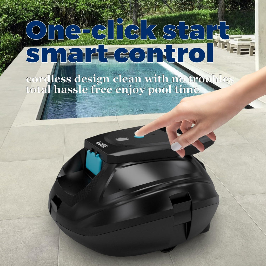 SP1 Cordless Robotic Pool Cleaner, Pool Robot, Floor Only Automatic Pool Vacuum for Cleaning Above-Ground Flat-Bottom Swimming Pools up to 860 sq.ft, 2.5h Fast Charging, 120 Mins Runtime