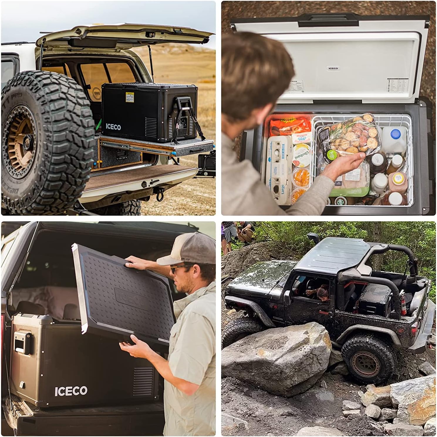 ICECO VL45ProS 12V Refrigerator, 45L Portable Freezer with SECOP Compressor, Iron Cabinet Shell Car Refrigerator with Multi-directional Lid, 0-50℉, AC&DC, For Outdoor&Indoor|With Extension DC Cable