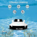 Cordless Automatic Pool Cleaner, Above Ground Swimming Pools Cleaning Robot, Suction Rechargeable Battery, Lasts 110 Mins, for Pool Surface Up to 85 Sq
