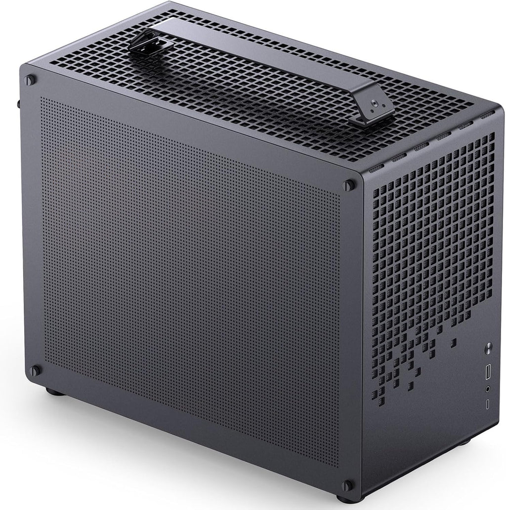 JONSBO/JONSPLUS Z20 Mesh Black Micro-ATX Mini Tower PC Case,with Detachable Carrying Handle, Mini Size, High-Performance Hardware Compatible, Support 240AIO, H160mm Cooler, Black