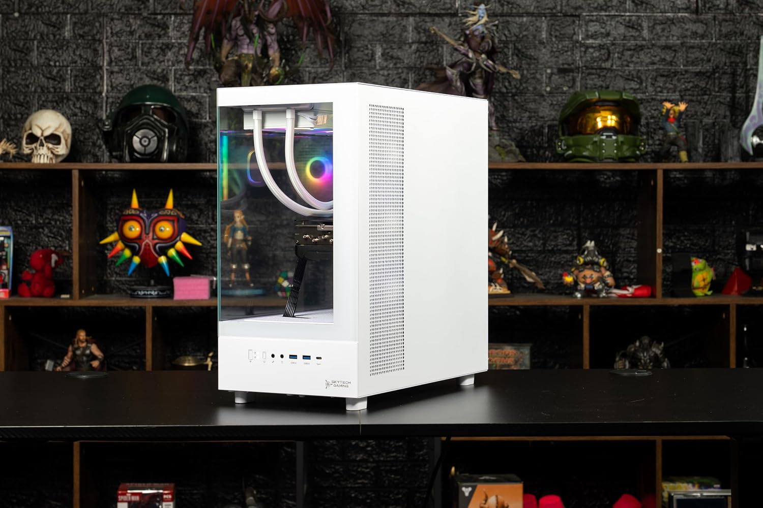 Skytech Azure Gaming PC Desktop, Ryzen 7 7800X3D 4.2 GHz (5GHz Turbo Boost), NVIDIA RTX 5070 Ti 16GB GDDR7, 1TB Gen4 SSD, 32GB DDR5 RAM 6000 RGB, 850W Gold ATX 3.0 PSU, 360mm ARGB AIO, Wi-Fi, Win 11