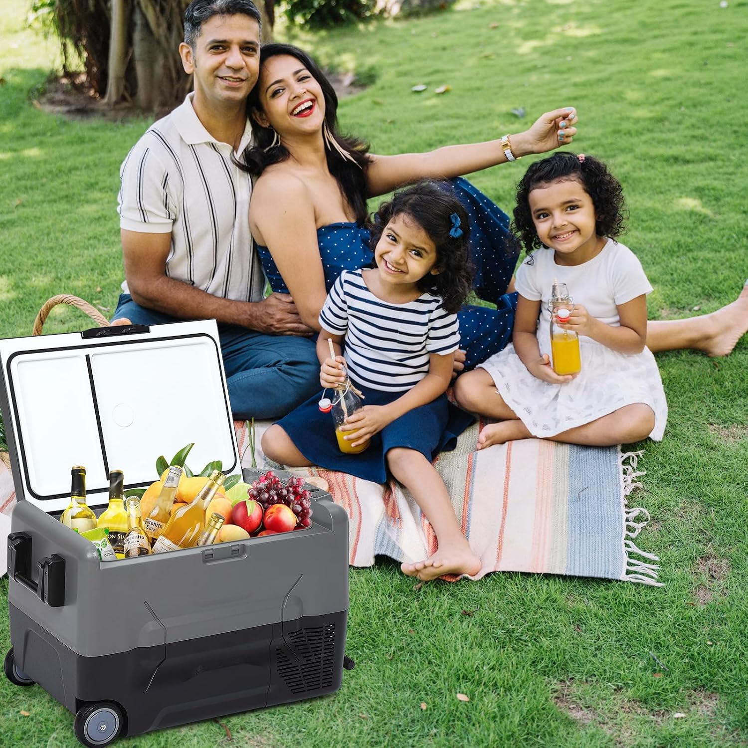 Car Refrigerator 12/24Volt DC, Portable Freezer, RV Car Fridge APP Control, 37 Quart -4℉-68℉ Portable Refrigerator for Camping, Outdoor, Travel, Fishing or Home Use