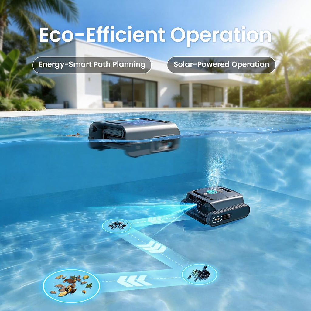 (2026 New) AIPER Experts Duo: Scuba V3 & EcoSurfer S2, 360° Top-to-Bottom Cleaning, 7 Day Hands-Free Care, 10x Faster Pool Cleaning with AI Patrol, Smart Parking & Water Quality Maintenance