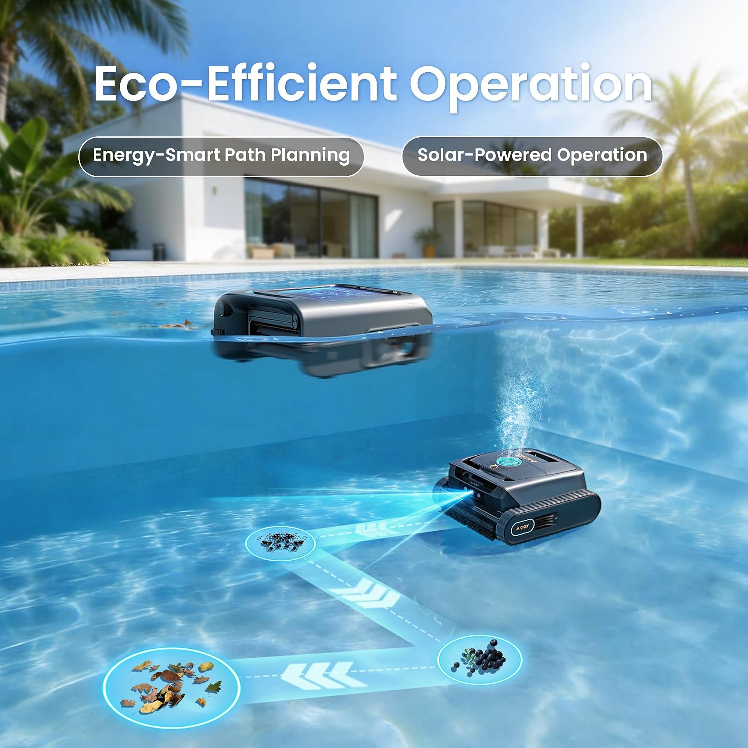 (2026 New) AIPER Experts Duo: Scuba V3 & EcoSurfer S2, 360° Top-to-Bottom Cleaning, 7 Day Hands-Free Care, 10x Faster Pool Cleaning with AI Patrol, Smart Parking & Water Quality Maintenance