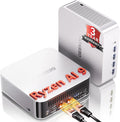 GEEKOM A9 Max AI Mini PC, with AMD Ryzen AI 9 HX 370 (80 Tops), Copilot+ PC, Radeon 890M, 32GB DDR5 (Not LPDDR), 2TB SSD, Win 11 Pro, WiFi 7, BT 5.4, USB4, HDMI 2.1, 8K