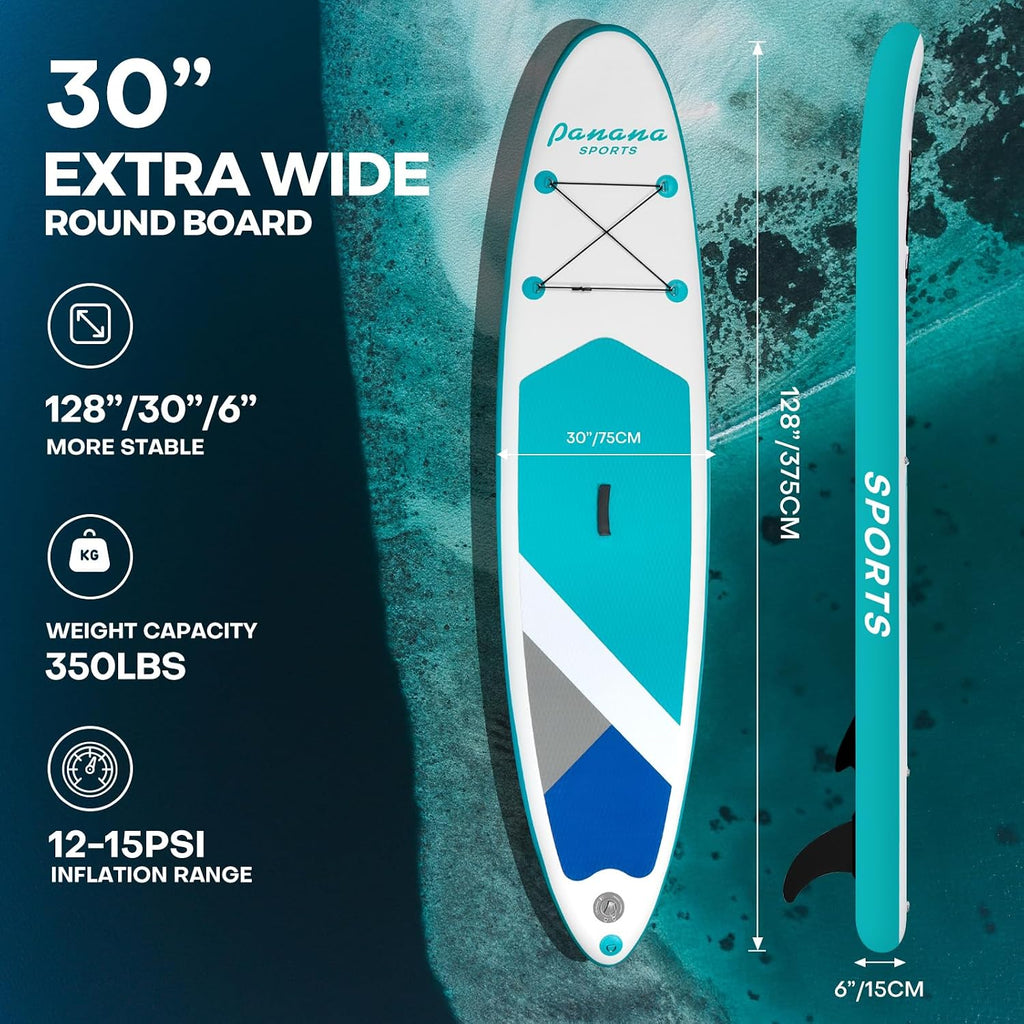 Panana Inflatable Stand Up Paddle Board, 10' SUP Paddleboard Kayak, Blow Up Paddle Boards for Adults Youth with Accessories Kit Anti-Slip EVA Deck