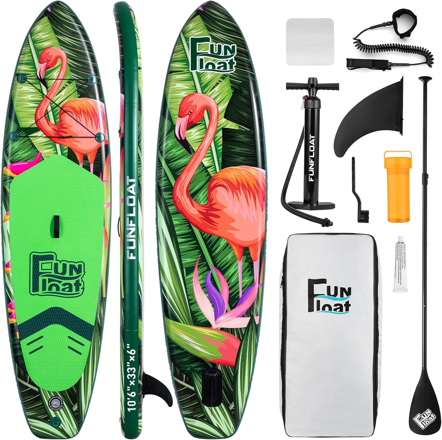 SUP, Paddle Board 11'x33 x6 Wide Inflatable Stand Up Paddle Board with Hand Pump, Leash, Adjustable Paddle for Basic Version, 100L Backpack, All-Round Sup Board