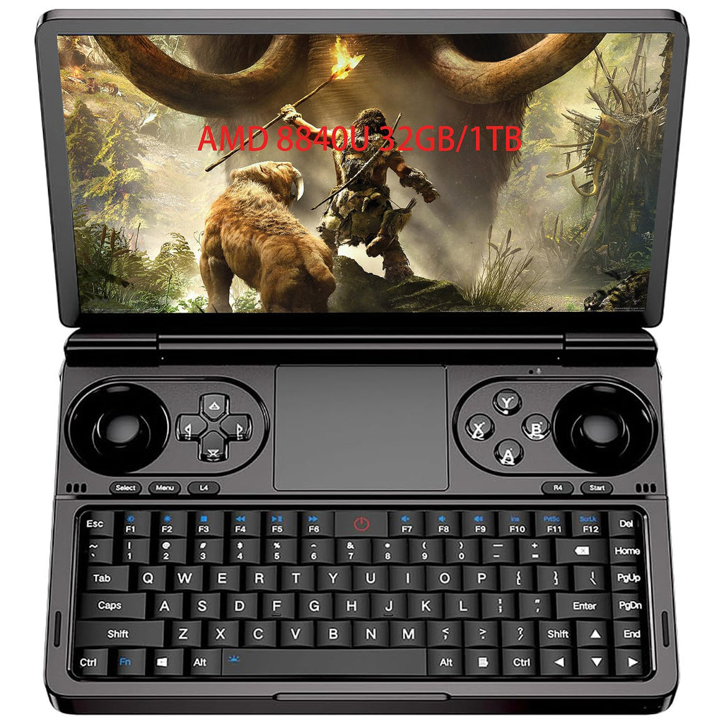 GPD WIN Mini Handheld Game Console, 7' Touchscreen Gaming PC Mini Laptop Gamepad UMPC Win11 [AMD Ryzen 7 8840U 32GB RAM/1TB M.2 NVMe SSD]