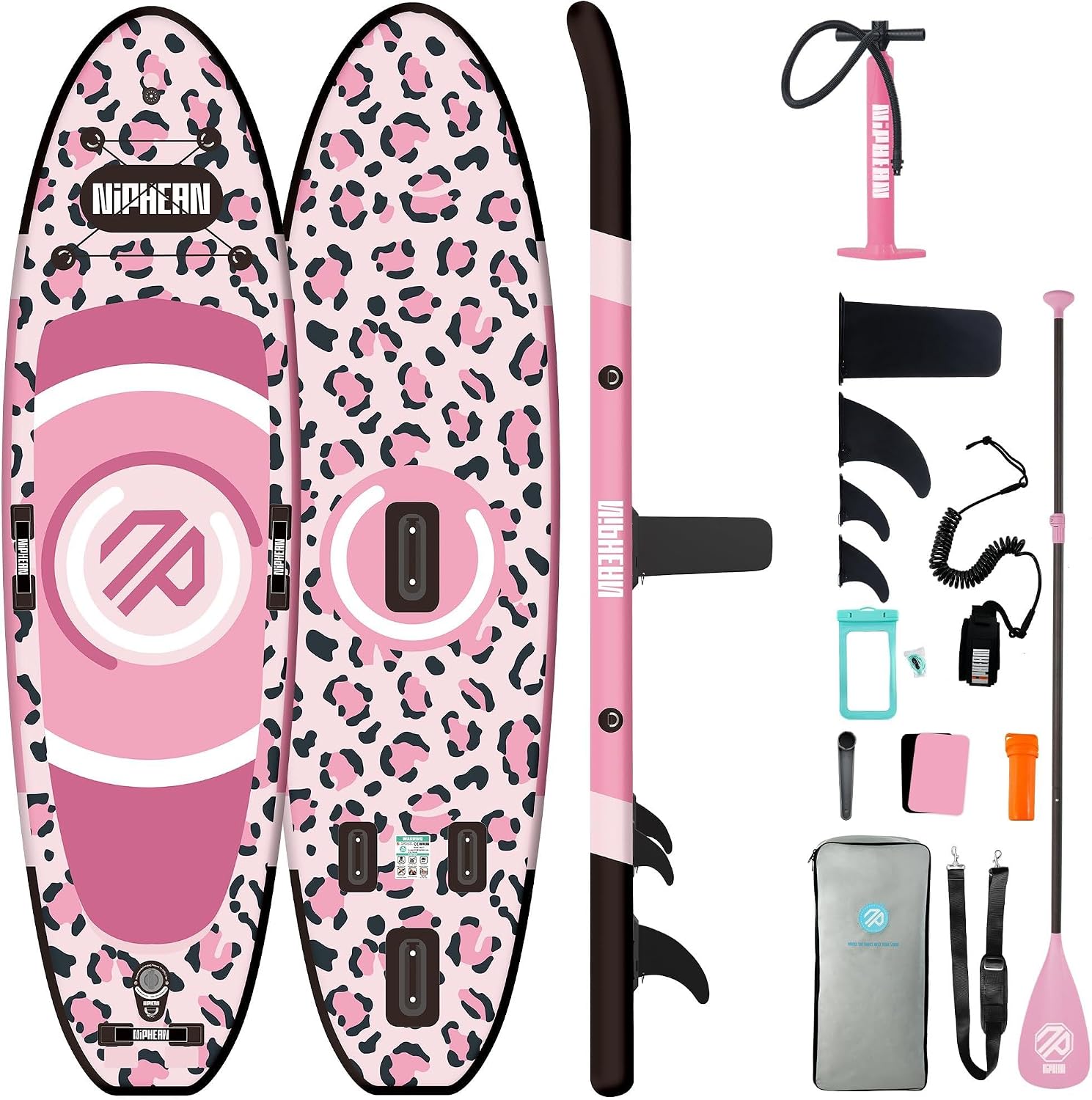 Niphean（Ultra-Light） Inflatable Paddle Board with StabilTrac Fin and Durable SUP Accessories, 10' Stand Up Paddle Boards for Adults & Youth, Versatile Yoga Paddle Board, Gift Ideas