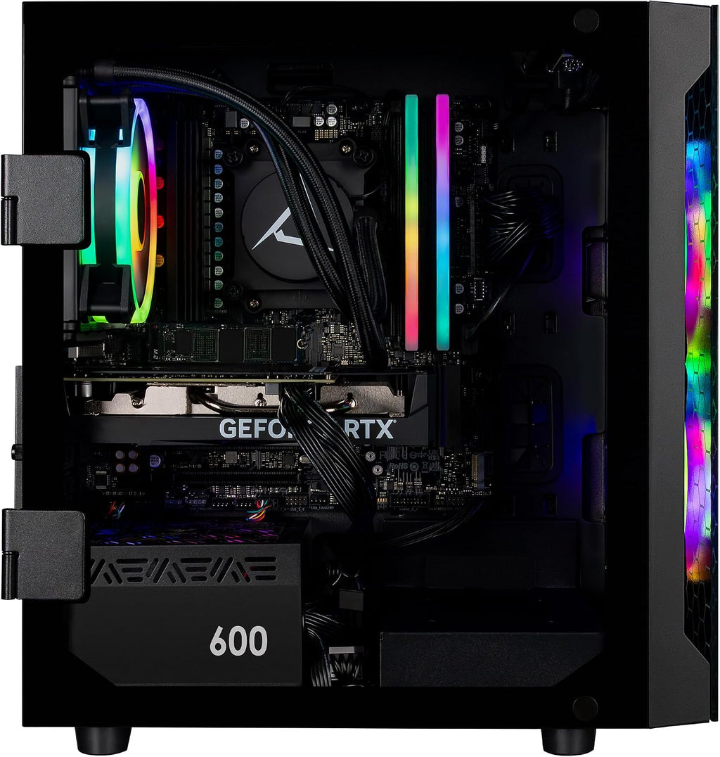 CLX Set Gaming PC - AMD Ryzen 5 9600X 3.9GHz, GeForce RTX 4060, 1TB NVMe M.2 SSD, 32GB DDR5 RGB Memory, 120mm AIO, WiFi, Windows 11 Home, Black