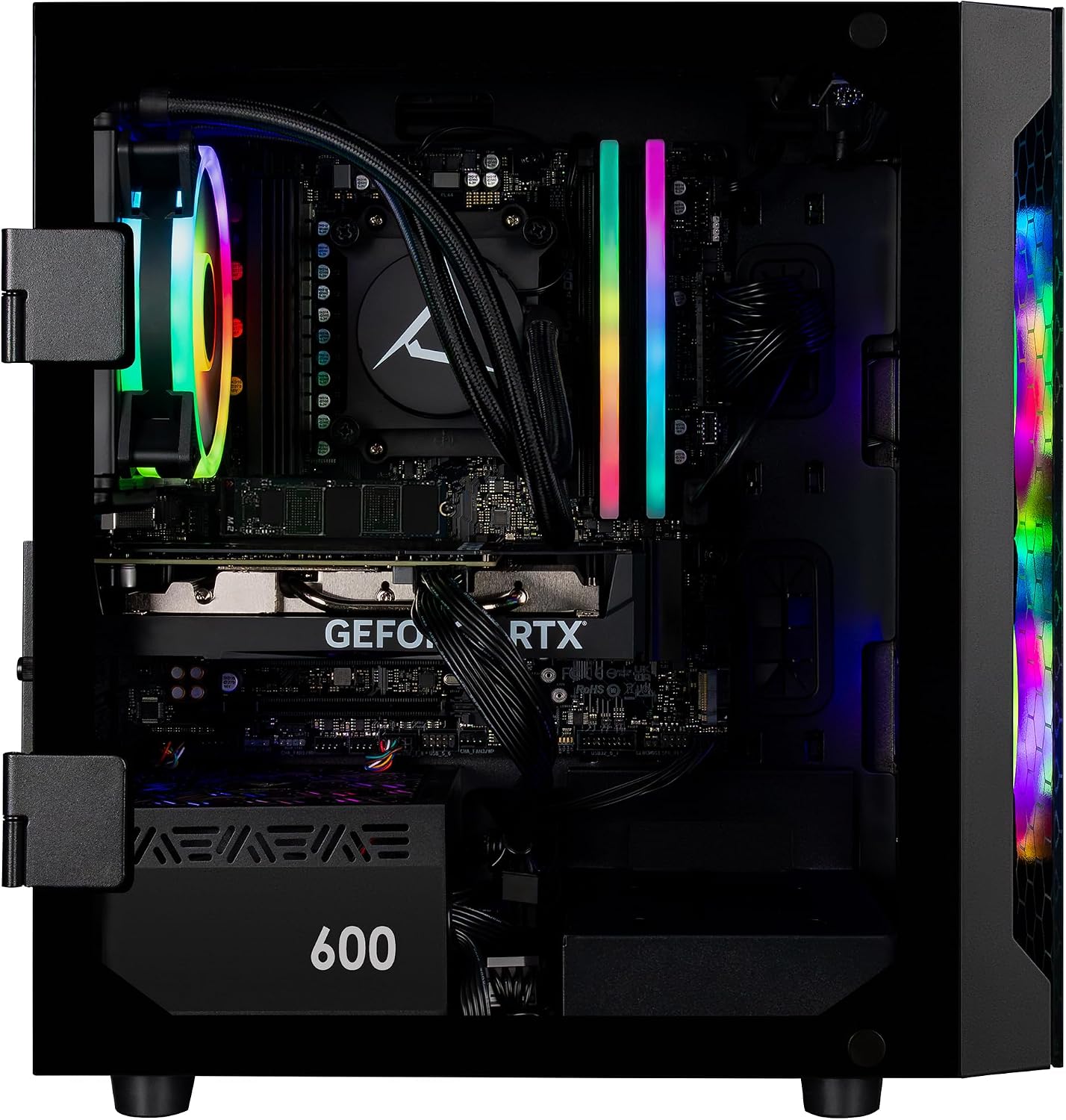 CLX Set Gaming PC - AMD Ryzen 5 9600X 3.9GHz, GeForce RTX 4060, 1TB NVMe M.2 SSD, 32GB DDR5 RGB Memory, 120mm AIO, WiFi, Windows 11 Home, Black