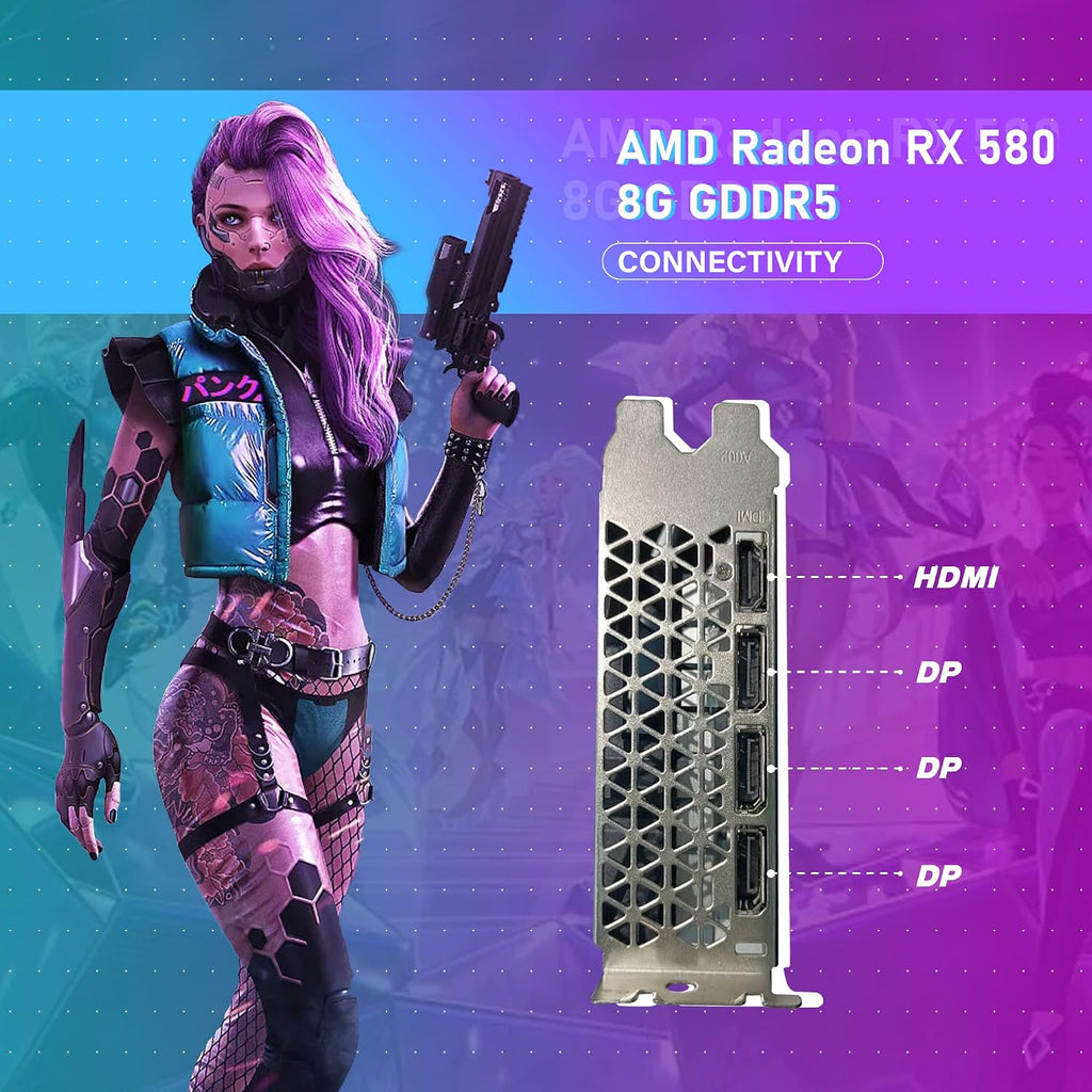 HP RGB Gaming PC Desktop Computer - Intel Quad I7 up to 3.8GHz, 16GB Memory, 128G SSD + 2TB, Radeon RX 580 8G, RGB Keyboard & Mouse, DVD, WiFi & Bluetooth, Windows 11 (Renewed)