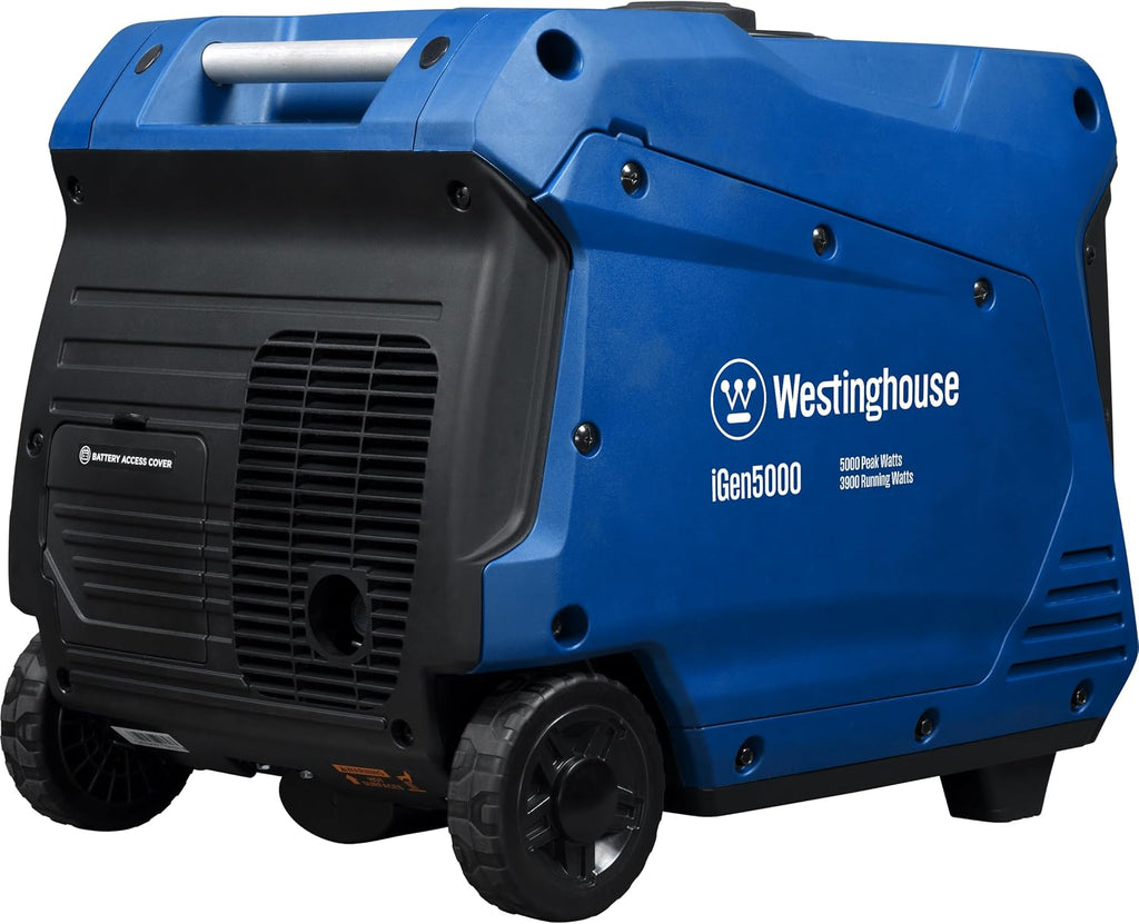 Westinghouse 5000 Peak Watt Super Quiet Portable Inverter Generator, Remote Electric Start with Auto Choke, Wheel & Handle Kit, RV Ready, Gas Powered, Parallel Capable