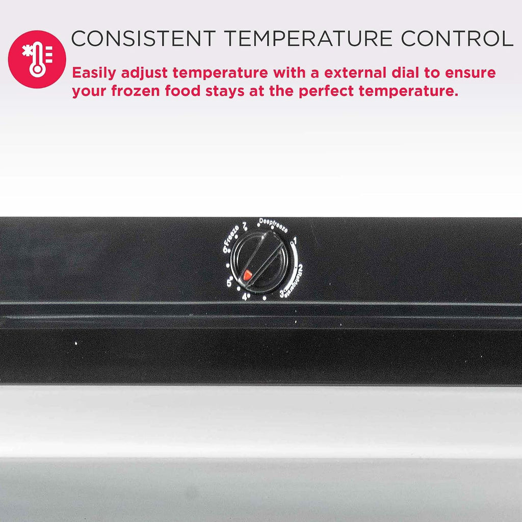 Frigidaire 10 Cu. Ft. Upright Convertible Fridge/Freezer, Reversible Door, Removable Glass Shelves, Adjustable Controls, Platinum Finish