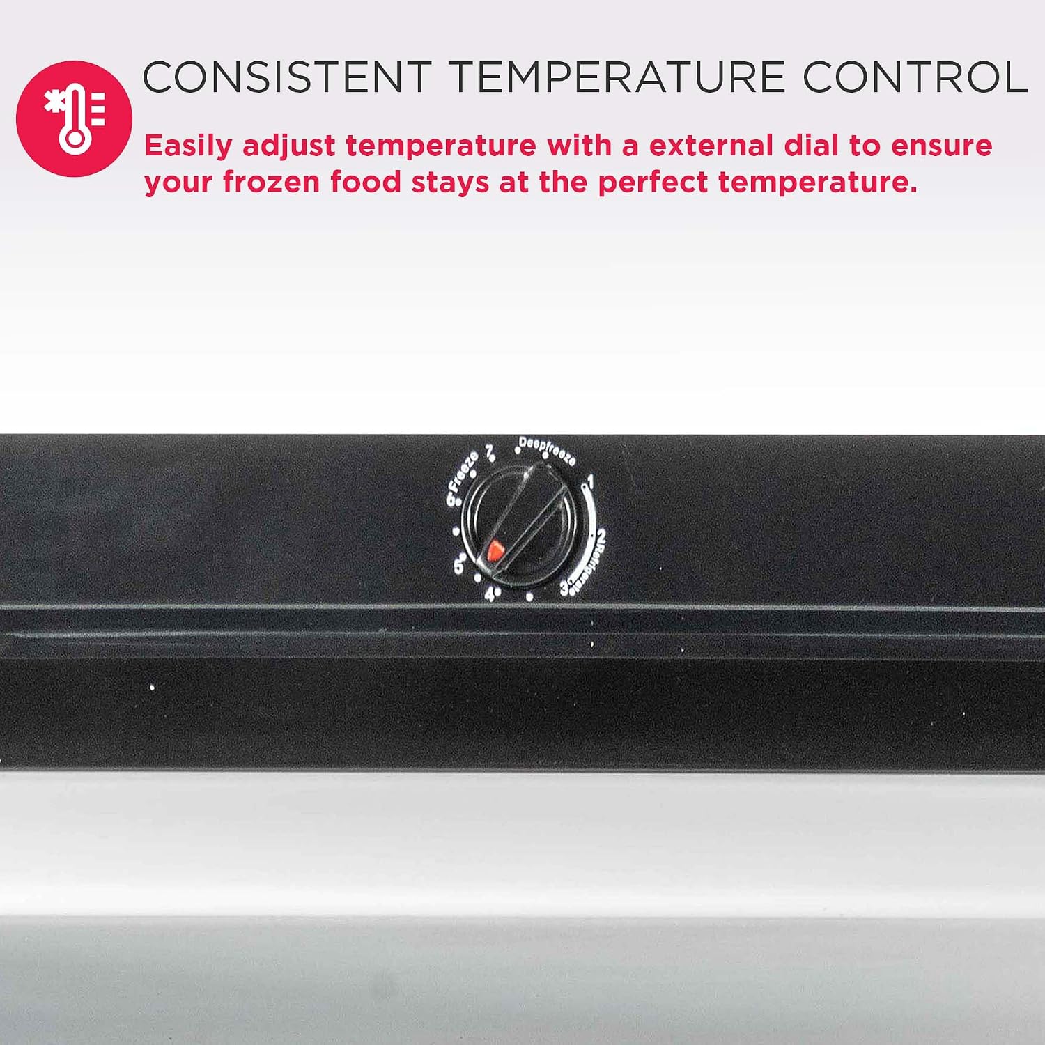 Frigidaire 10 Cu. Ft. Upright Convertible Fridge/Freezer, Reversible Door, Removable Glass Shelves, Adjustable Controls, Platinum Finish