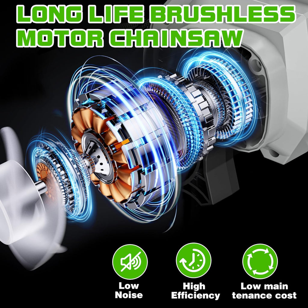 CEEPUY 2-in-1 Brushless Electric Pole Saws for Tree Trimming,6 Inch Cordless Mini Chainsaw with Extension Pole and 2 x 4000mAh Batteries, Pole Chain Saw Gift for Men Dad Husband Fathers Gardener 2026