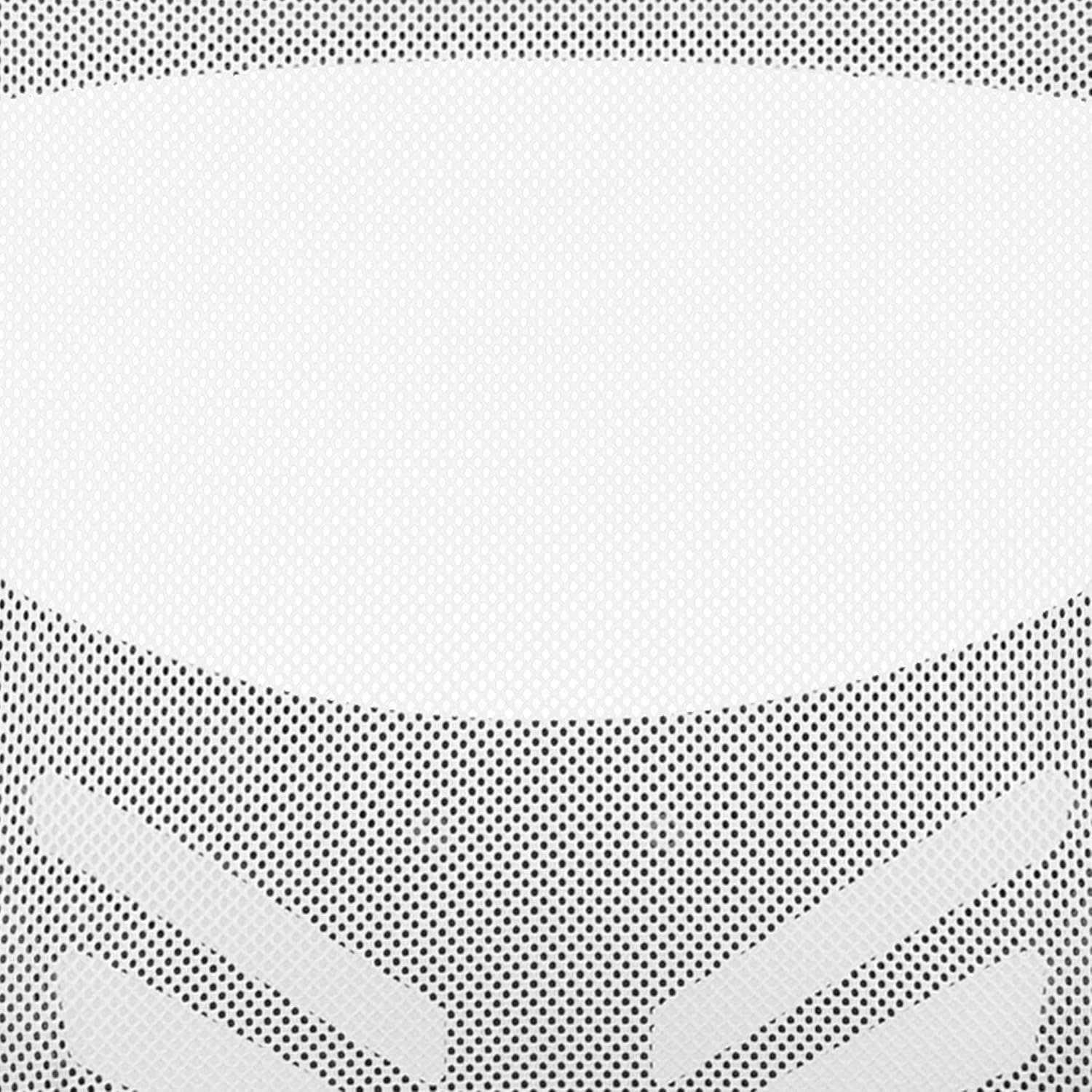 Flash Furniture Nicholas Mid-Back Swivel Office and Gaming Chair, Ergonomic Mesh Office Chair with Adjustable Lumbar Support and Height, White