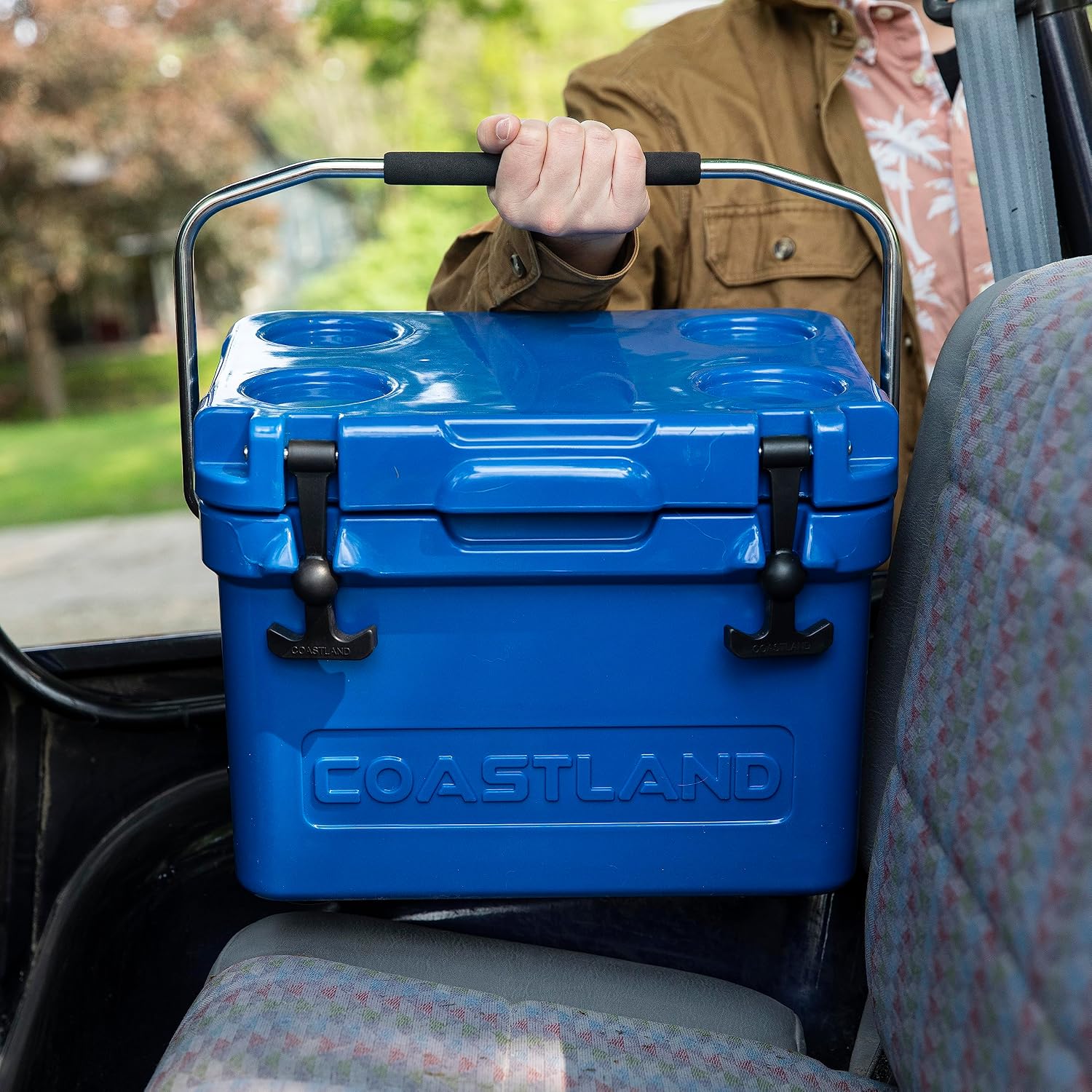 Coastland Bay Series Cooler Premium Everyday Use Insulated Rotomolded Cooler, Small Ice Chest for Tight Spaces, Soccer Games, & Tailgates