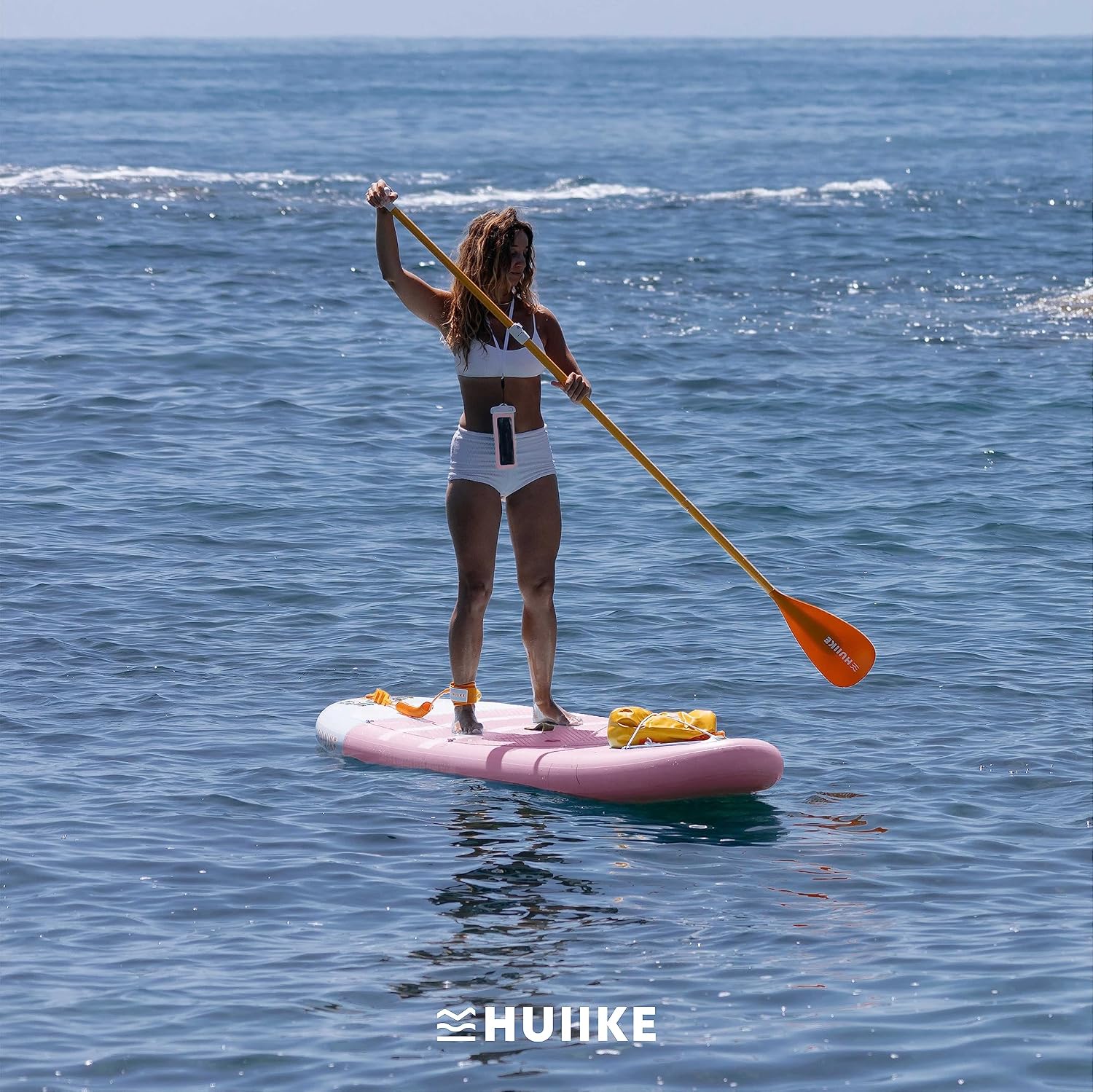 HUIIKE Inflatable Paddle Board for Adults with Accessories Included, Oar, Fins, Pump. Stand Up Paddleboard Great Stability and Resistance. 10' x 33' x 5.9', Maximum Load 286 lb