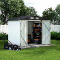 6X8 FT Metal Storage Sheds Outdoor, Metal Yard Sheds Garden Shed Kit, Tool Shed with Lockable Door, Utility Sheds Buildings with Air Vent for Backyard Garden Patio Lawn