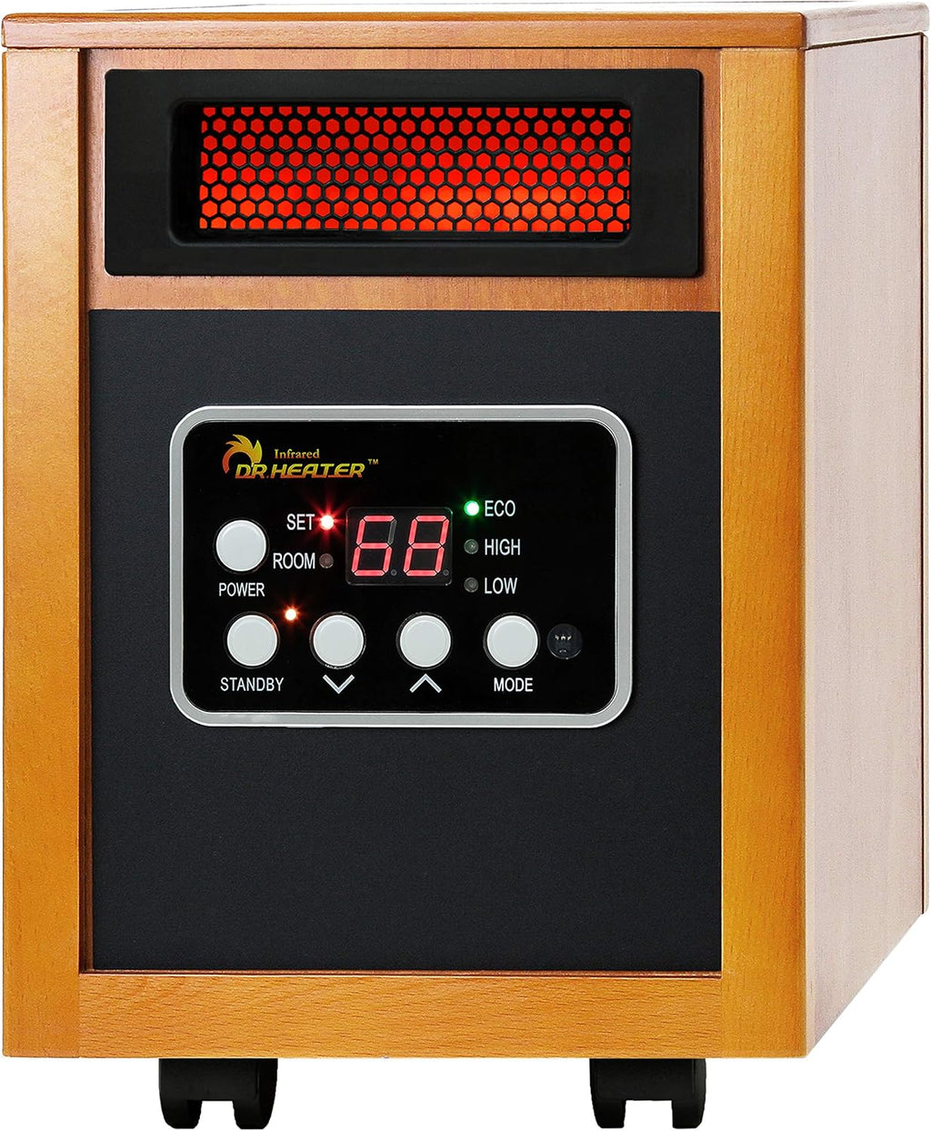 EUHOMY 12 Volt Car Refrigerator,38 Quart(35L) Car Fridge Electric Cooler APP Control & Dr Infrared Heater Portable Space Heater, 1500-Watt, Cherry