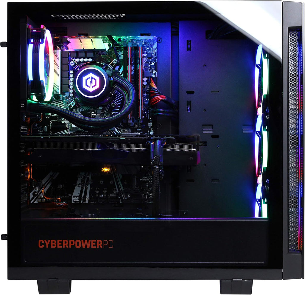 CyberpowerPC Gamer Supreme Liquid Cool Gaming PC, Intel Core i7-9700K 3.6GHz, NVIDIA GeForce RTX 2070 Super 8GB, 16GB DDR4, 1TB PCI-E NVMe SSD, WiFi Ready & Win 10 Home (SLC8260A2, Black)