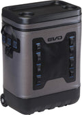 Evolution Outdoor Leak Resistant Insulated EVO Premium Rolling Cooler with ABS Molded Top, 8 Accessory Loops, Retractable 4-Stage Handle