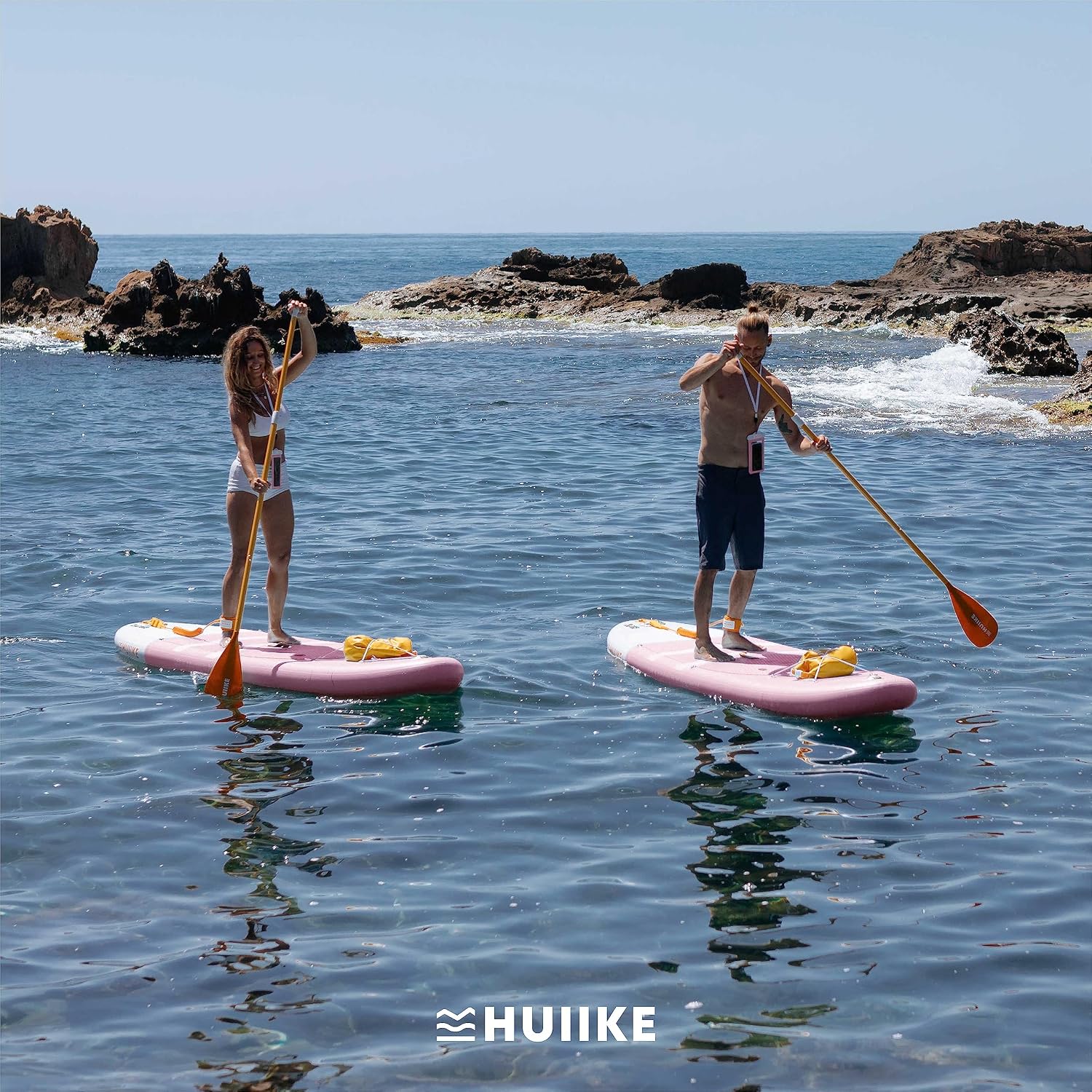 HUIIKE Inflatable Paddle Board for Adults with Accessories Included, Oar, Fins, Pump. Stand Up Paddleboard Great Stability and Resistance. 10' x 33' x 5.9', Maximum Load 286 lb