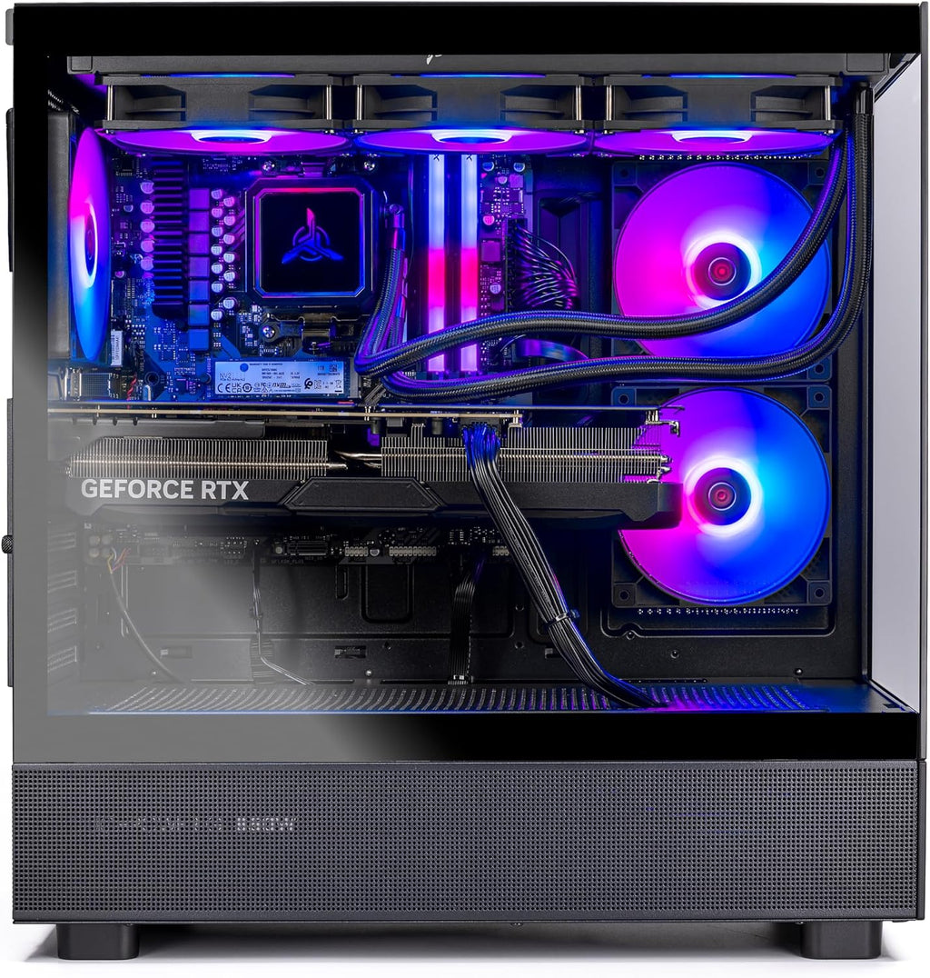 Skytech Azure Gaming PC Desktop, Ryzen 7 7700 3.8 GHz (5.3GHz Turbo Boost), NVIDIA RTX 5070 12GB GDDR7, 1TB Gen4 NVMe SSD, 32GB DDR5 RAM 6000 RGB, 850W Gold PSU, Wi-Fi, Win 11