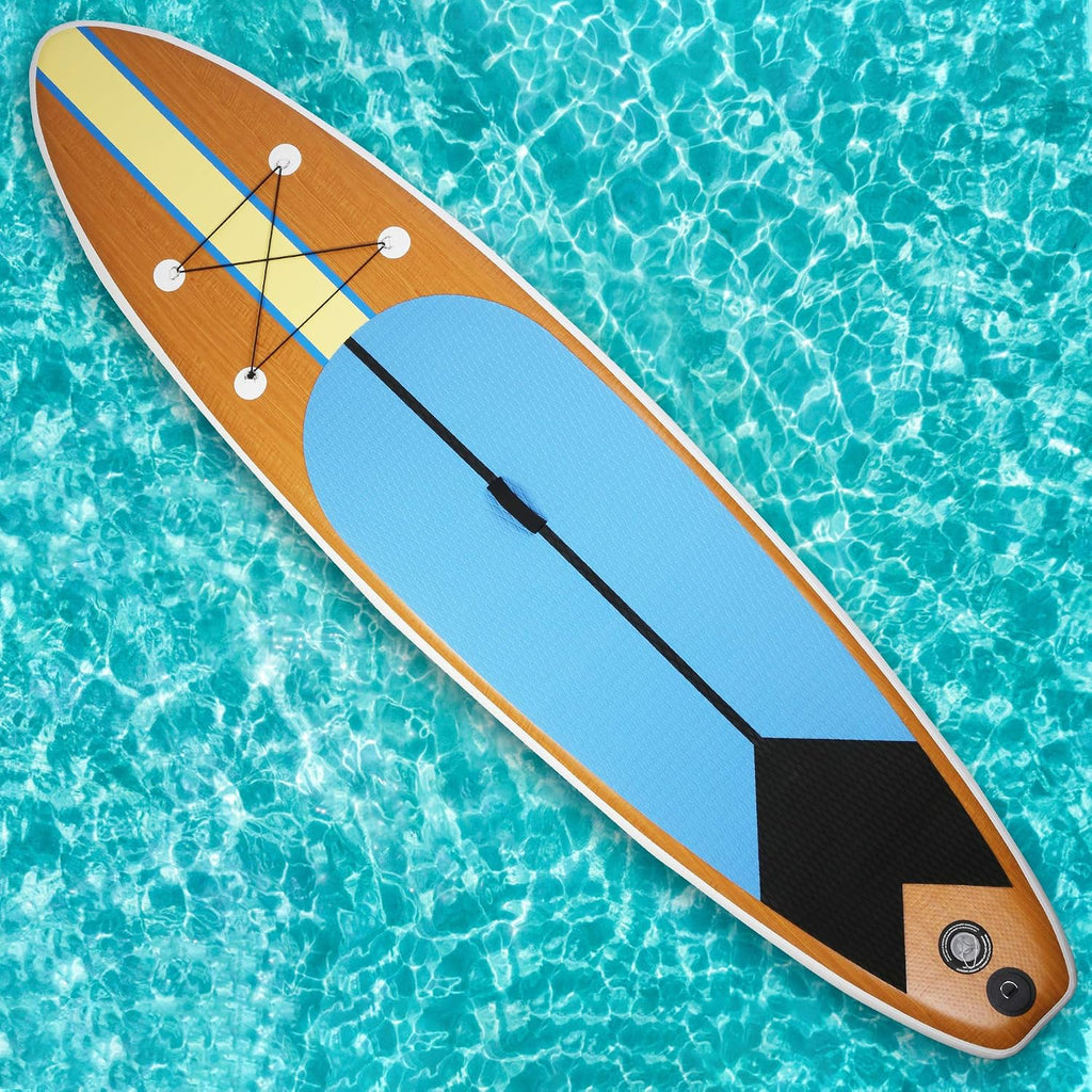 Inflatable Stand Up Paddle Board W SUP Accessories & Backpack Leash Double Action Hand Pump Repair Kit
