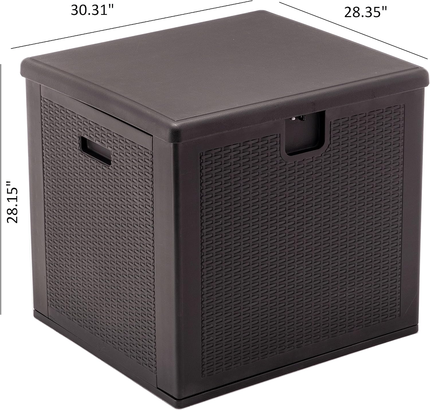 BTEXPERT 80 Gallon Large Deck Box Outdoor Storage Container for Patio Furniture Garden Tools Cushions Pool Supplies Sports Equipment Waterproof Lockable Steel Metal insert rod UV Resistant Resin