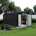 GarveeLife 10x14 Ft Outdoor Storage Sheds, Metal Garden Tool Shed for Backyard, Large Metal Sheds Outdoor Storage with Lockable Doors & Air Vents for Backyard Garden Patio Lawn