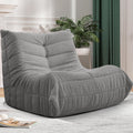 Bean Bag Chair Big Sofa Beanbag Chair for Adults Fireside Chair Bean Bag Lounger with Memory Foam Filled for Home,Apartment or Gaming Venue(Lightgrey Teddy Single)