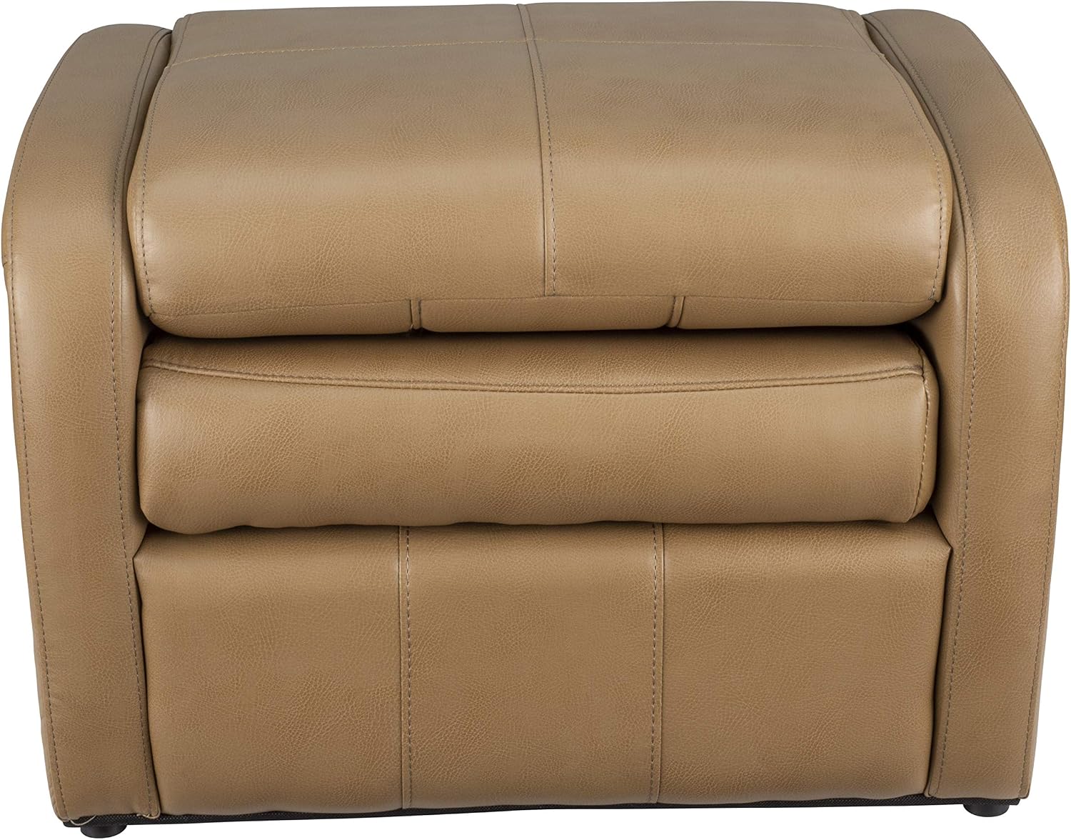 RecPro Charles RV Gaming Chair Ottoman Conversion | Built-in Storage | RV Furniture | Great for Teens | Toffee