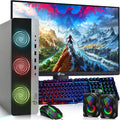 BTO 2021 Desktop PC Bundle - Intel Core i5 6th Gen, 16GB DDR4 Ram, 1TB SSD, NVIDIA GeForce GT 1030 GDDR5, 24 Inch Monitor, RGB Set - Prebuilt Gaming Computer - Windows 11 Pro (Renewed)