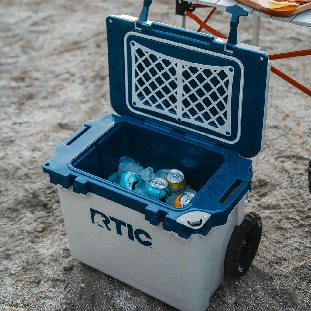 RTIC 22 QT Ultra-Light Wheeled Cooler with Handle, Hard Insulated Portable Ice Chest Box for Beach, Drink, Beverage, Camping, Picnic, Fishing, Boat, Barbecue
