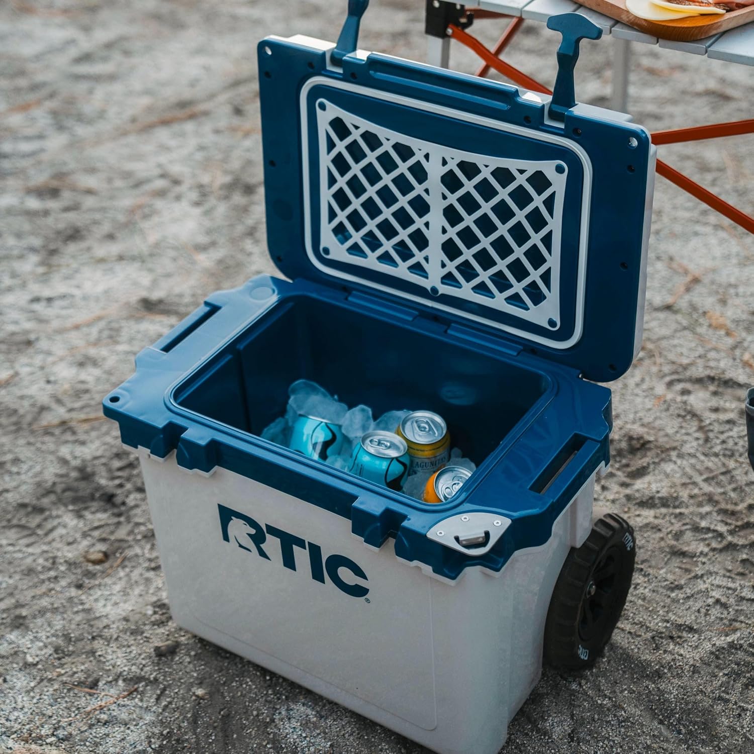 RTIC 22 QT Ultra-Light Wheeled Cooler with Handle, Hard Insulated Portable Ice Chest Box for Beach, Drink, Beverage, Camping, Picnic, Fishing, Boat, Barbecue