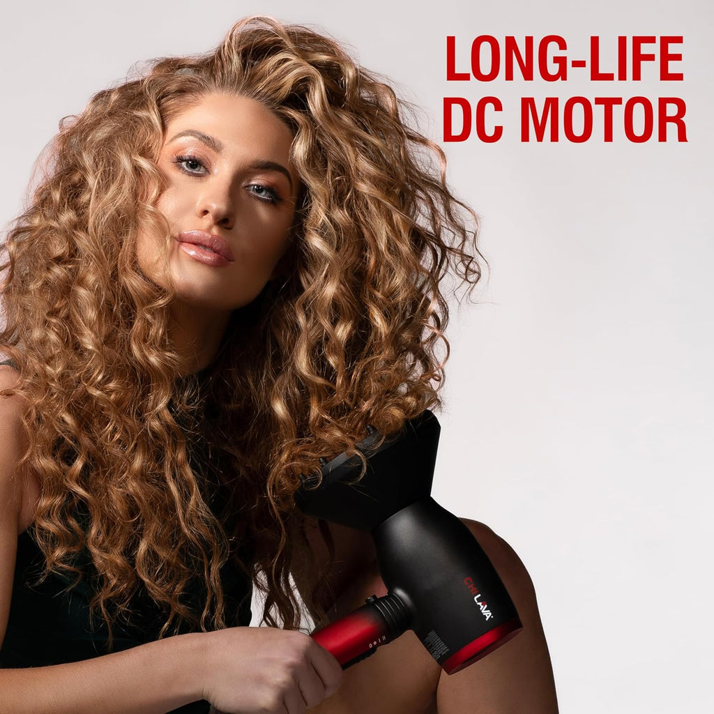 CHI Lava Hair Dryer, Blow Dryer for Smooth, Shiny Results, Lower-Temperature Styling for Less Damage, Reduces Frizz