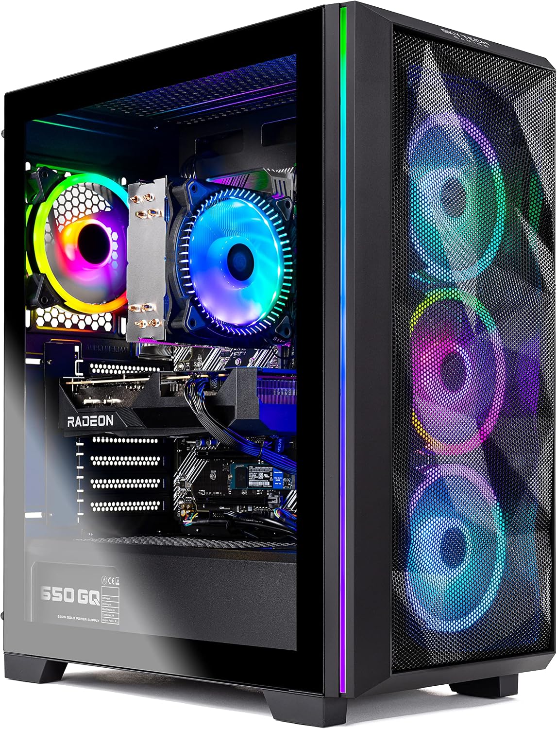 Skytech Gaming PC Desktop – AMD Ryzen 5 5600X 3.7 GHz, NVIDIA RTX 4070 Ti, 1TB NVME SSD, 16GB DDR4 RAM 3200, 750W Gold PSU, 11AC Wi-Fi, Windows 11 Home 64-bit,Black