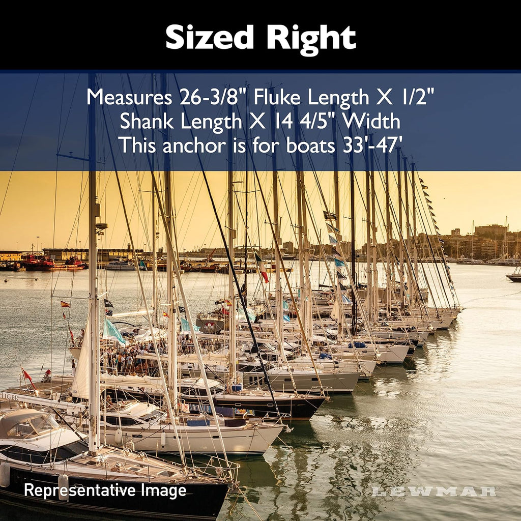 Lewmar Galvanized Steel Epsilon Anchor for Power and Sailboats