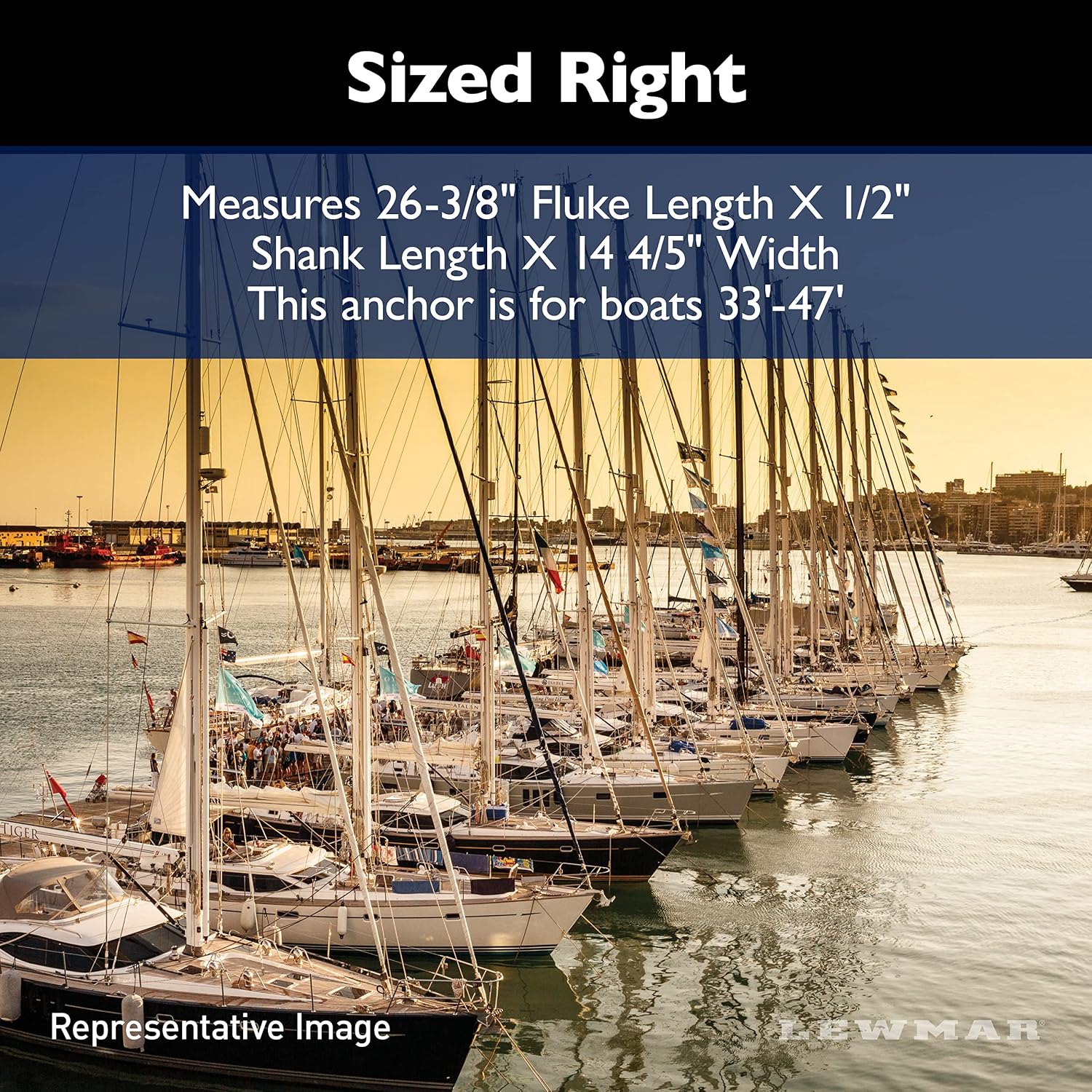 Lewmar Galvanized Steel Epsilon Anchor for Power and Sailboats